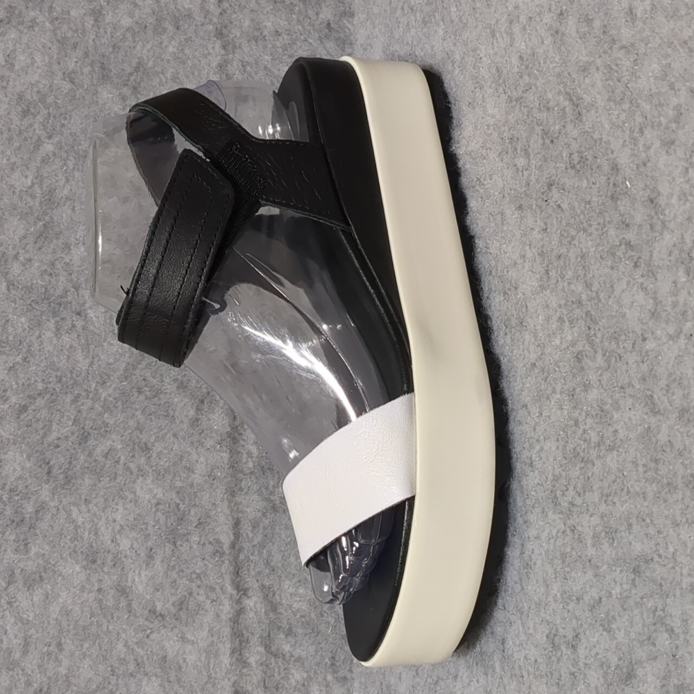 Sorel Cameron Flatform Platform Sandals White Black Colorblock Women's US Size 7 - Picture 2 of 8